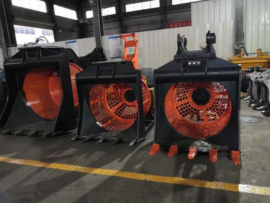 주문 수압 회전 돌 스크리닝 망 7-10t 발굴기용 변경 가능한 회전 스크리닝 버킷 online manufacture